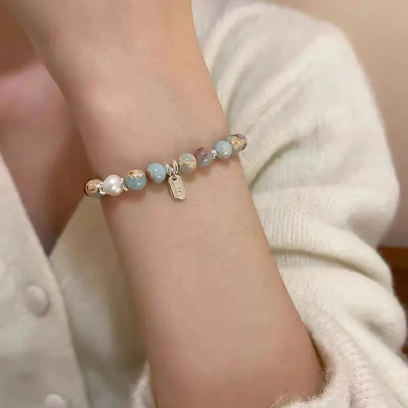 Cute Cartoon Alloy Glass Titanium Steel Wholesale Bracelets