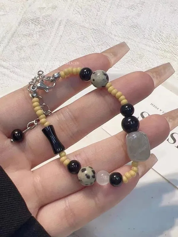 Cute Cartoon Alloy Glass Titanium Steel Wholesale Bracelets