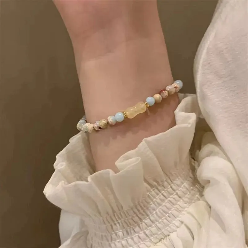 Cute Cartoon Alloy Glass Titanium Steel Wholesale Bracelets