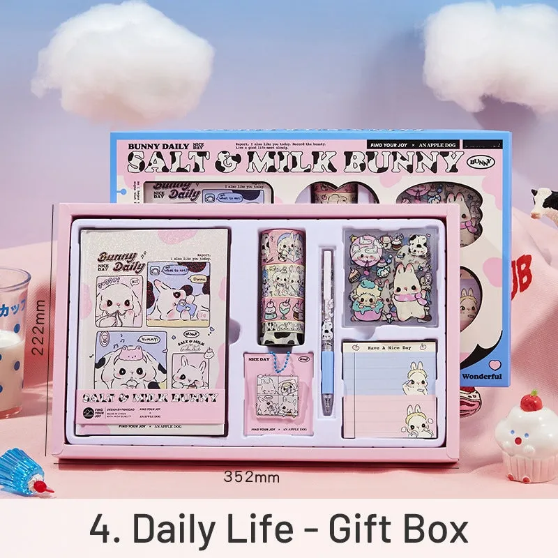 Cute Cartoon Animal Series Bunnies Journal Gift Box Set