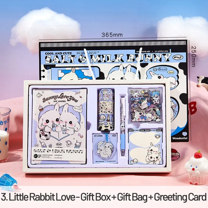 Cute Cartoon Animal Series Bunnies Journal Gift Box Set