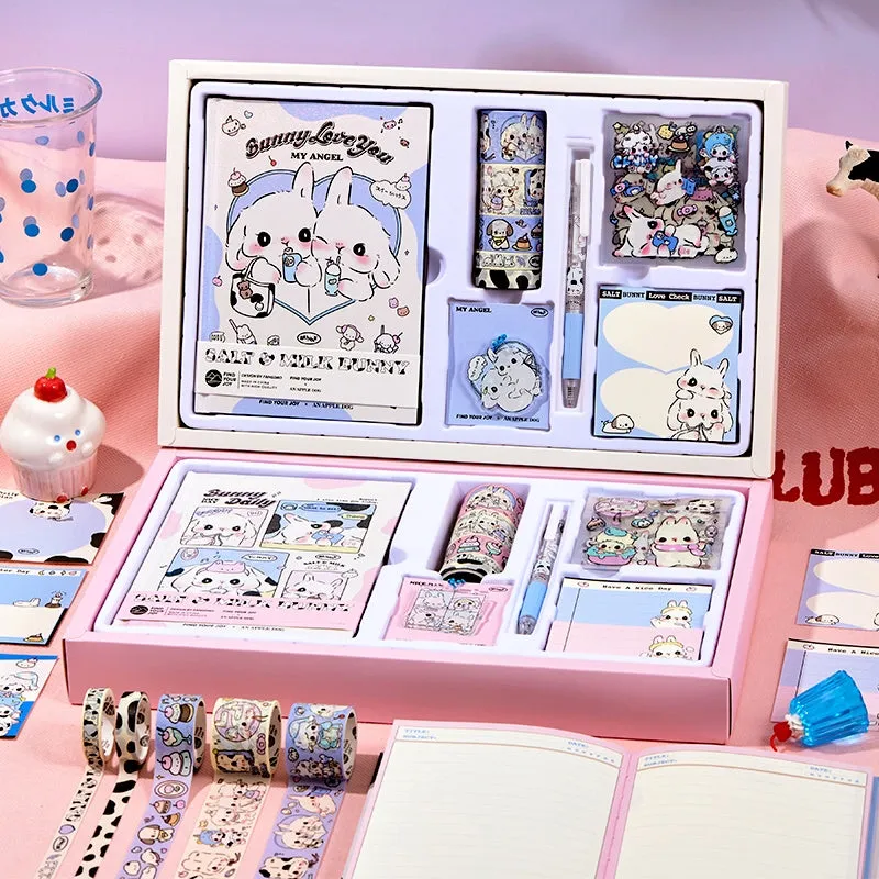 Cute Cartoon Animal Series Bunnies Journal Gift Box Set