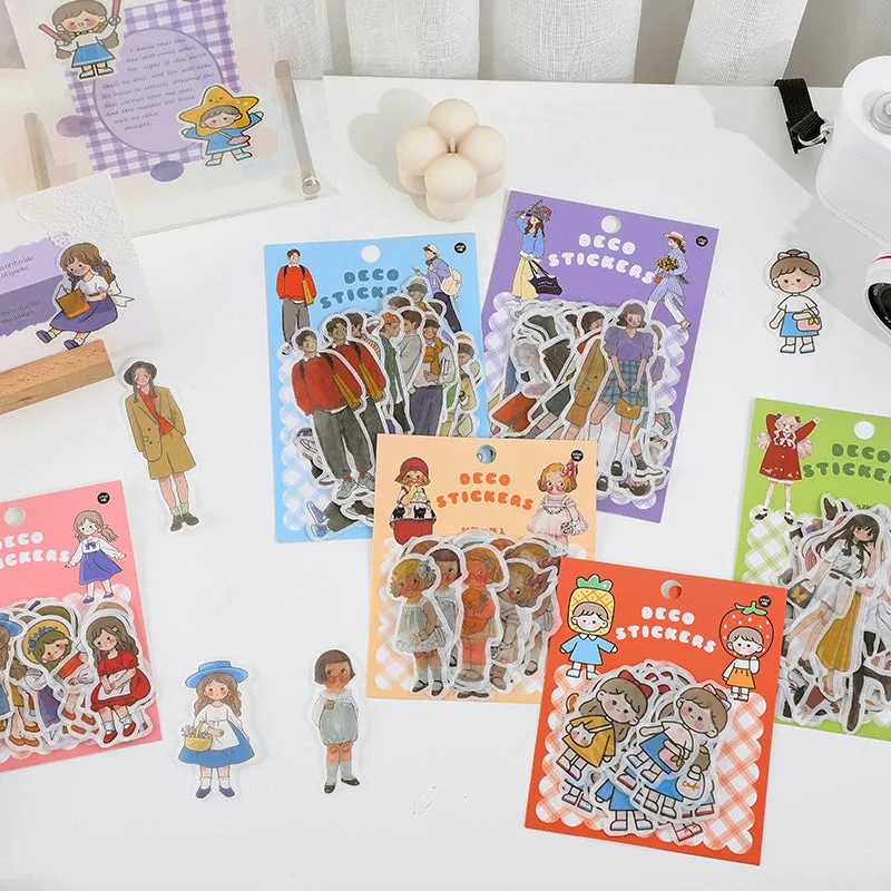 Cute Cartoon Character Washi Sticker Pack