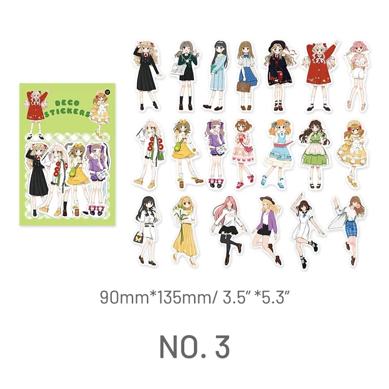 Cute Cartoon Character Washi Sticker Pack