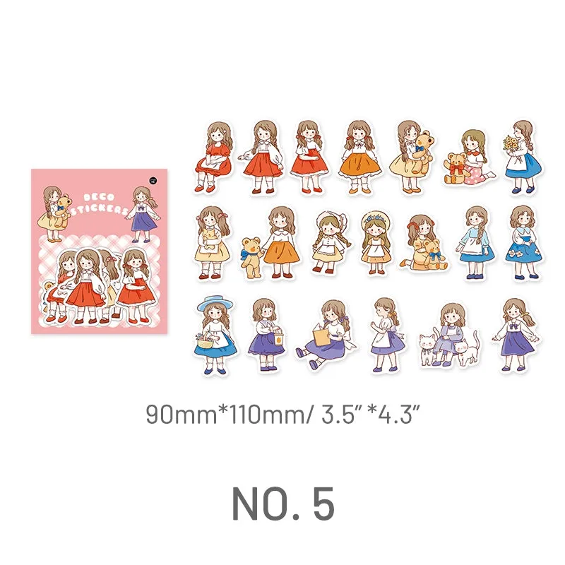 Cute Cartoon Character Washi Sticker Pack