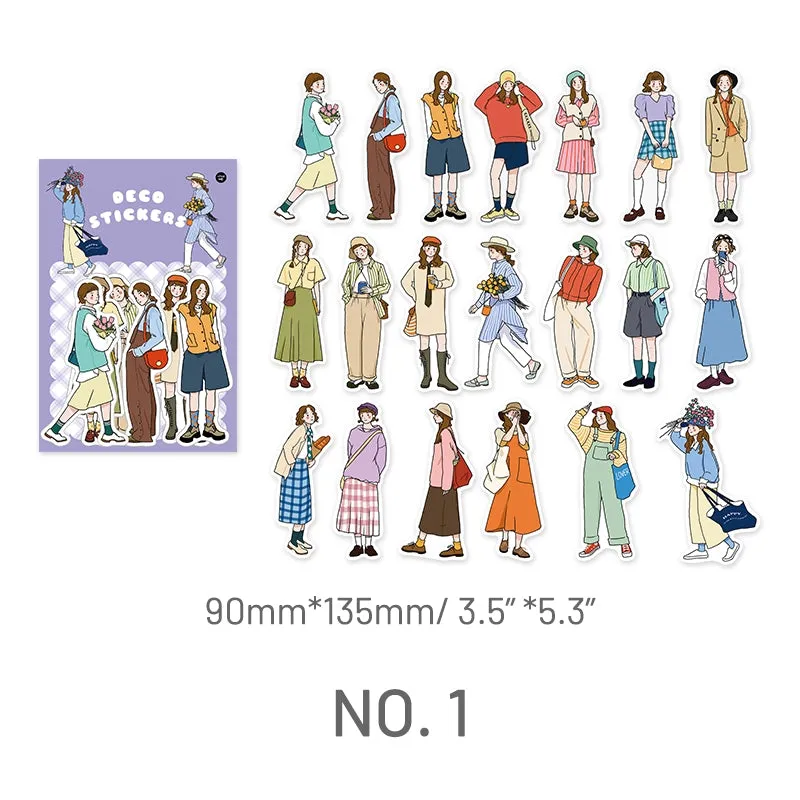 Cute Cartoon Character Washi Sticker Pack