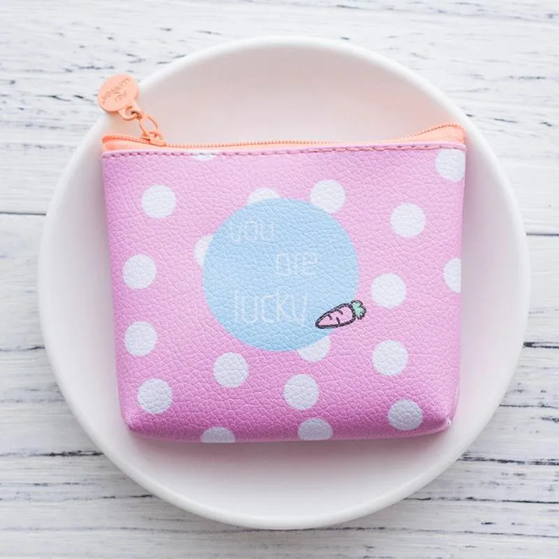Cute Cartoon Fruit and Geometric Pattern Coin Purses
