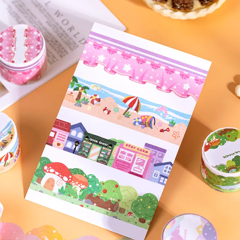 Cute Cartoon Landscaping Washi Tape