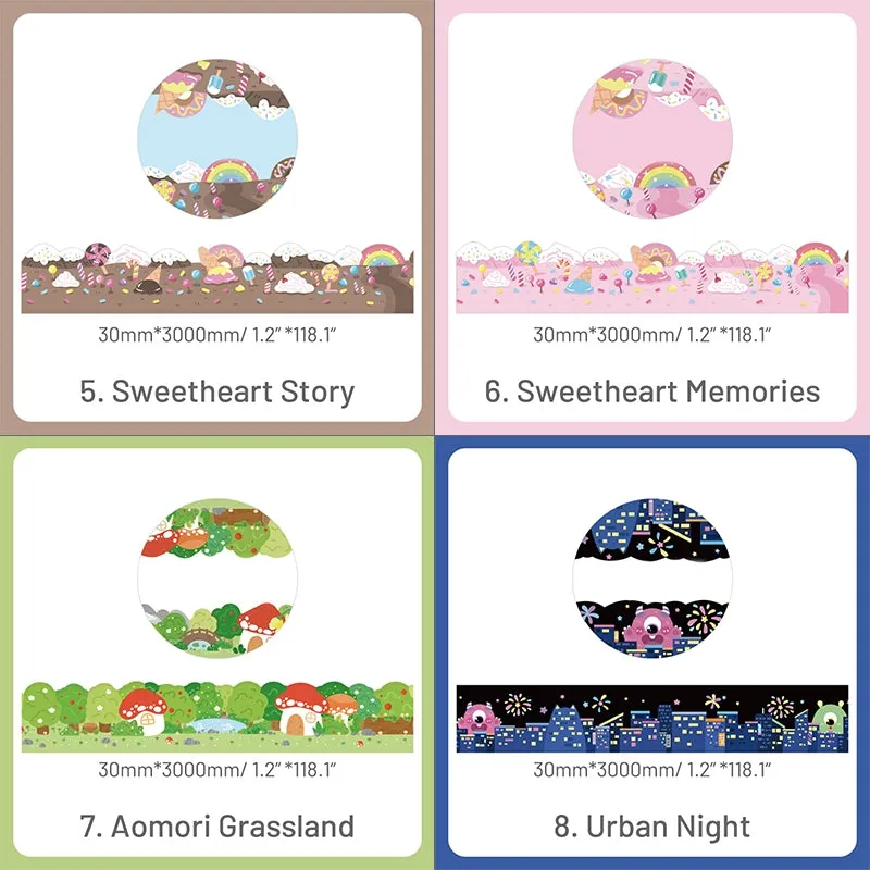 Cute Cartoon Landscaping Washi Tape