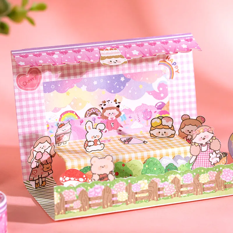 Cute Cartoon Landscaping Washi Tape