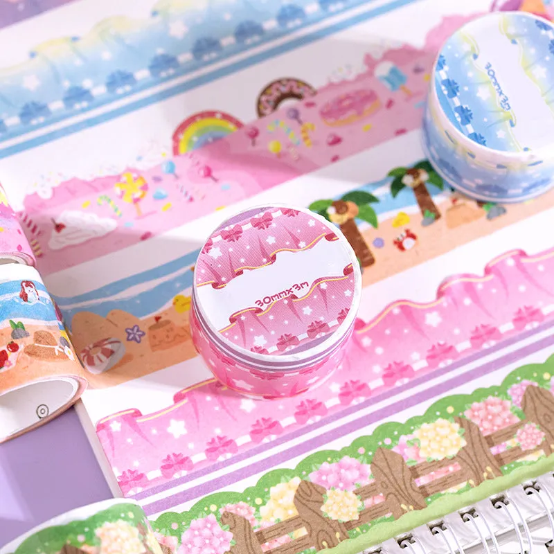 Cute Cartoon Landscaping Washi Tape
