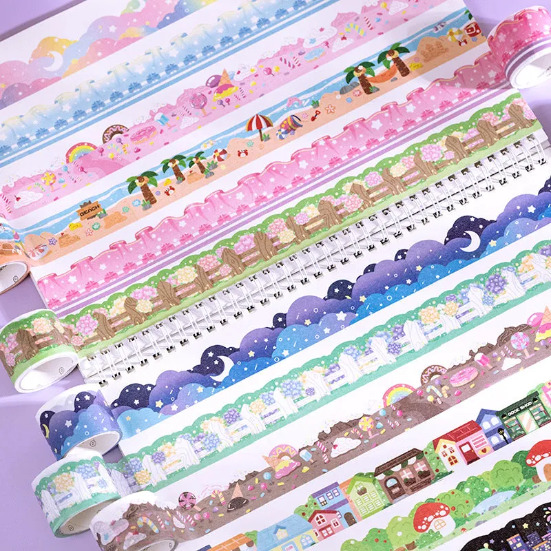 Cute Cartoon Landscaping Washi Tape