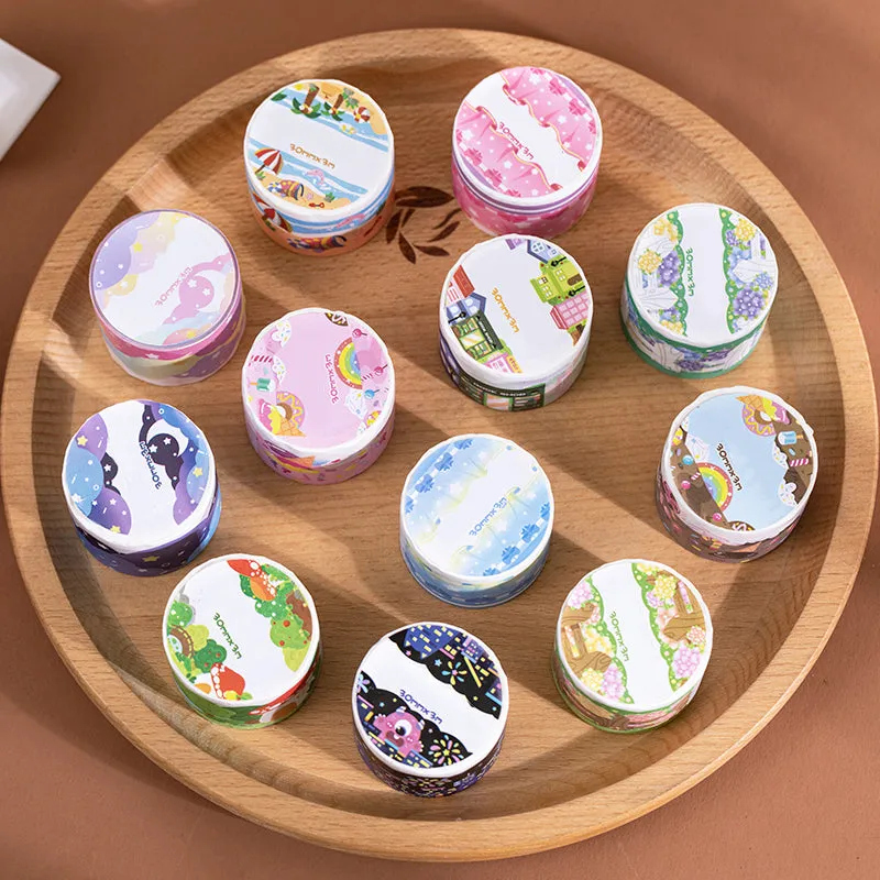 Cute Cartoon Landscaping Washi Tape