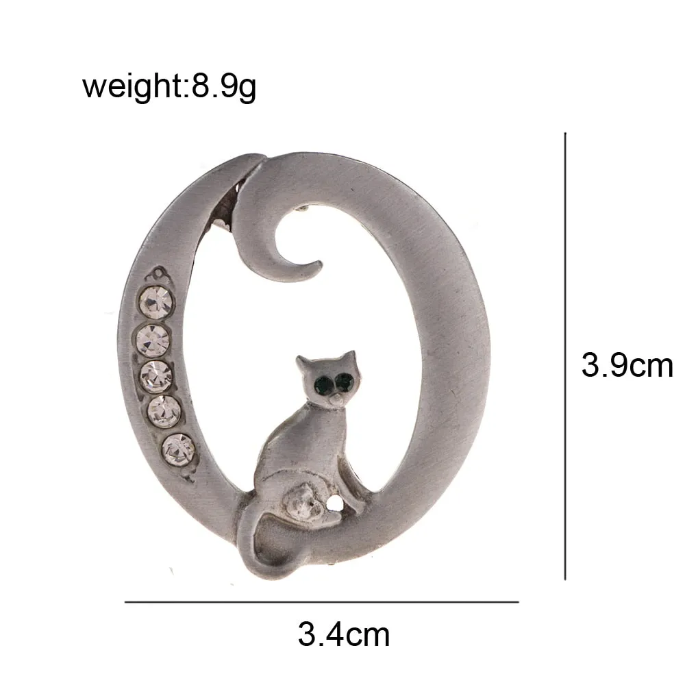 Cute Cat Brooches For Women And Men Vintage Funny Animal Alloy Pins Brooch