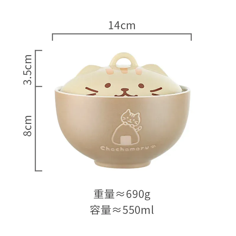 Cute cat instant noodle bowl
