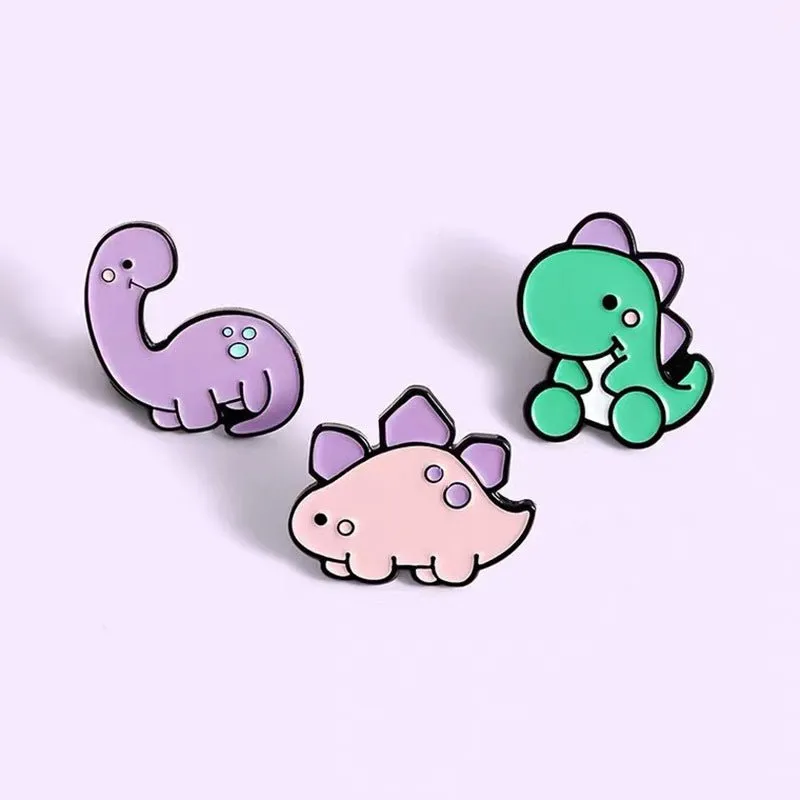 Cute Dinosaur Brooch Lapel Pin Badge for Women Gift Enamel Pin