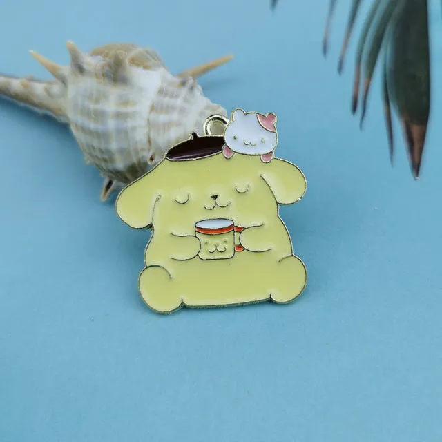 Cute Dog Metal Pendants Handmade