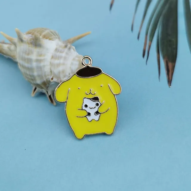Cute Dog Metal Pendants Handmade