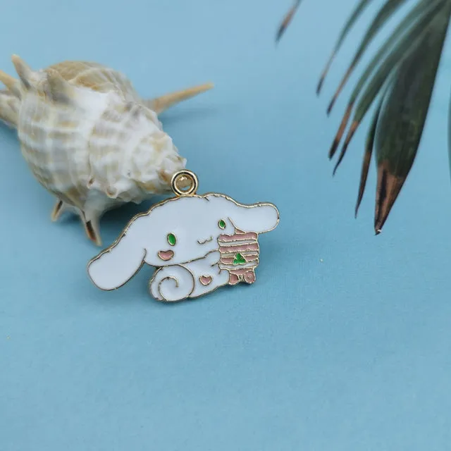 Cute Dog Metal Pendants Handmade