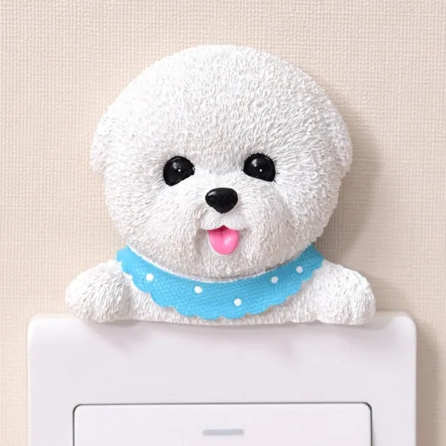 Cute Dog Resin Switch Sticker