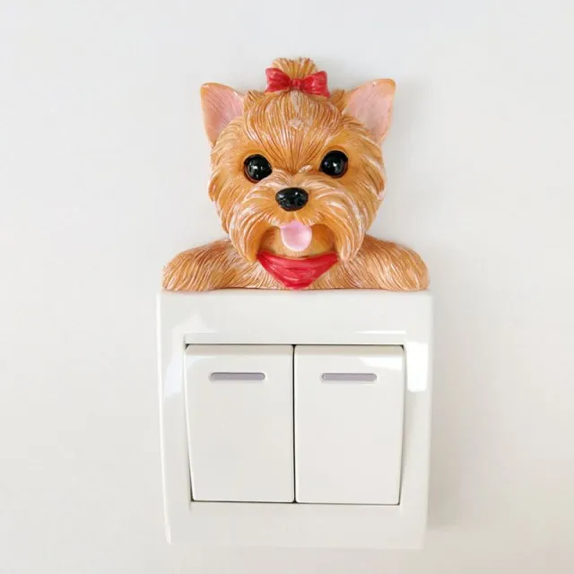 Cute Dog Resin Switch Sticker