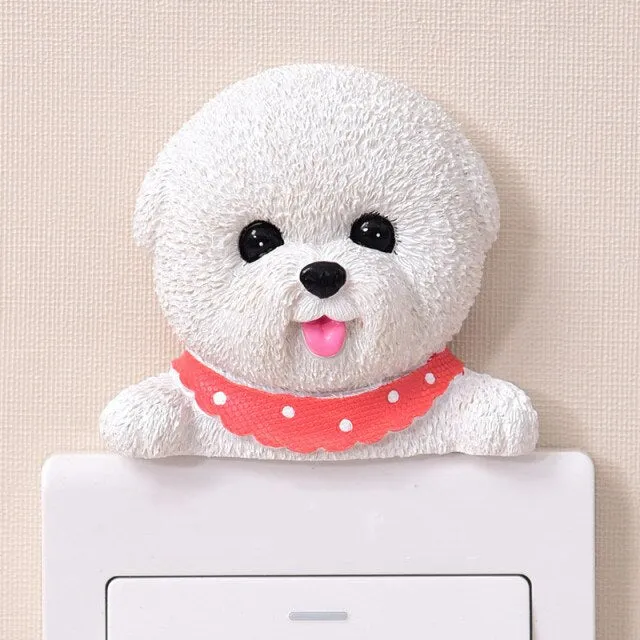 Cute Dog Resin Switch Sticker
