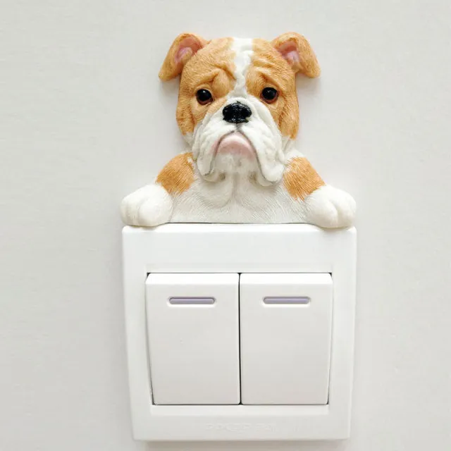 Cute Dog Resin Switch Sticker