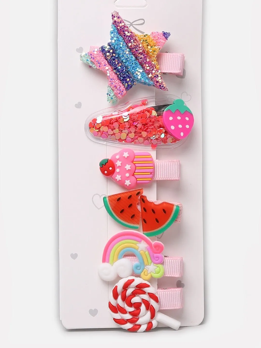 Cute Hair Clips for Girls, Pack of 3 - Multi