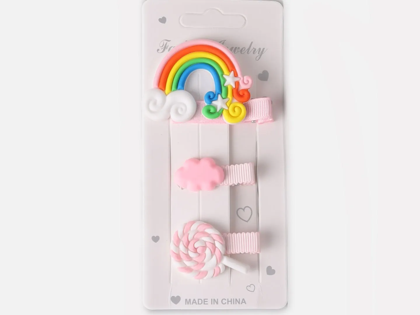 Cute Hair Clips for Girls, Pack of 3 - Multi