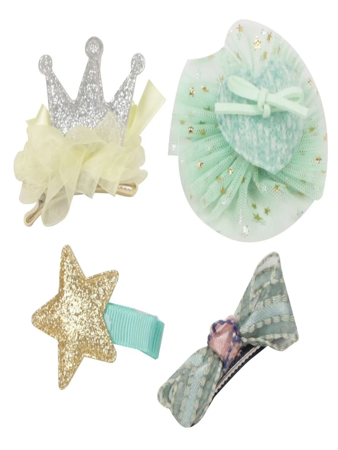 Cute Hair Clips Set for Girls - Vibrant Lime Collection (Set of 10)