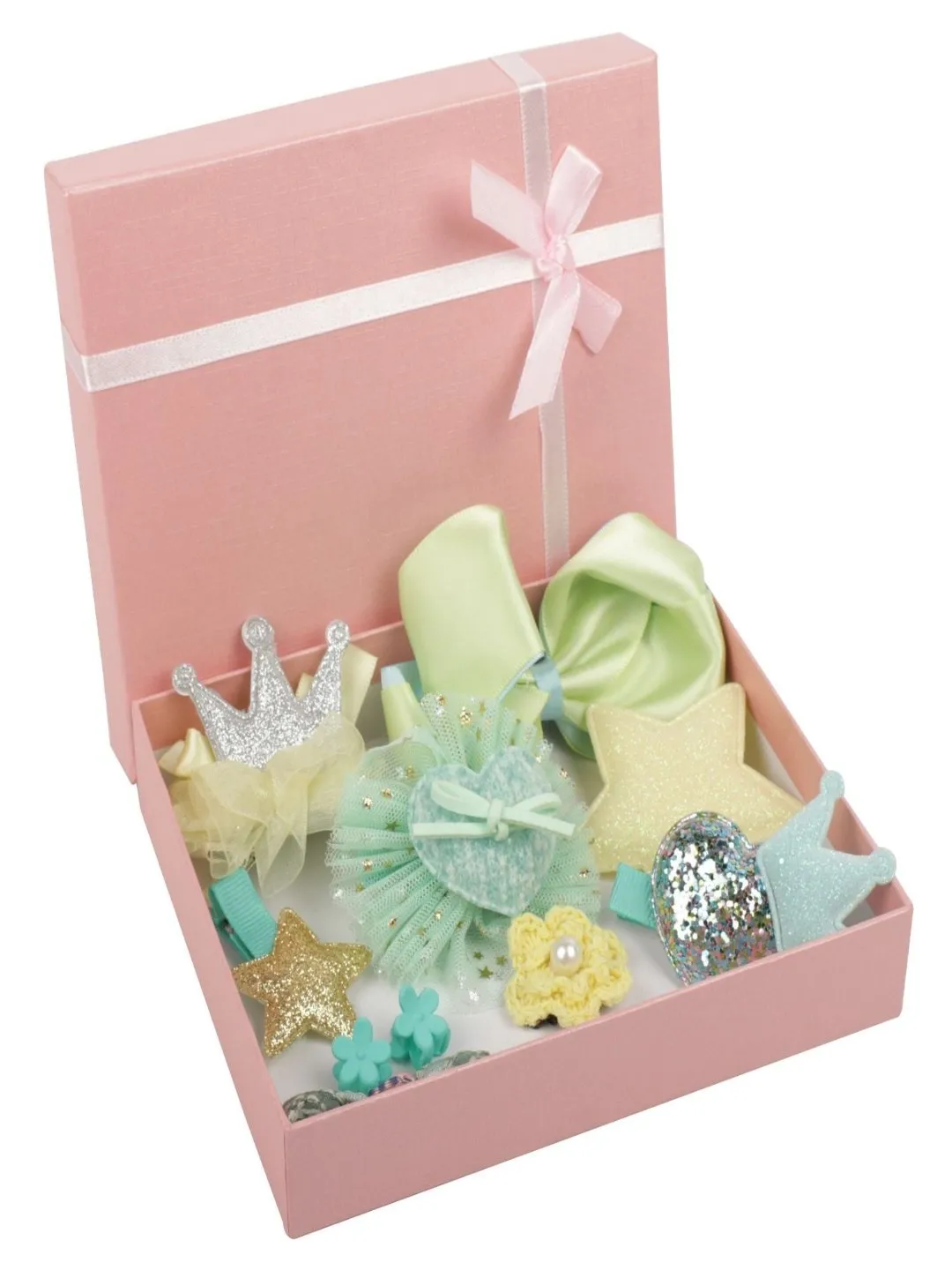 Cute Hair Clips Set for Girls - Vibrant Lime Collection (Set of 10)