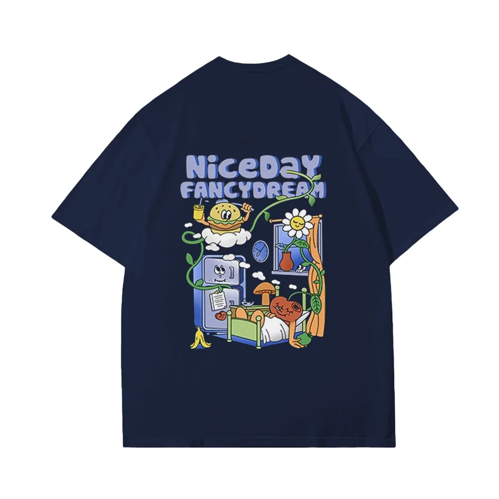 Cute Niceday Cartoon Burger T-Shirt