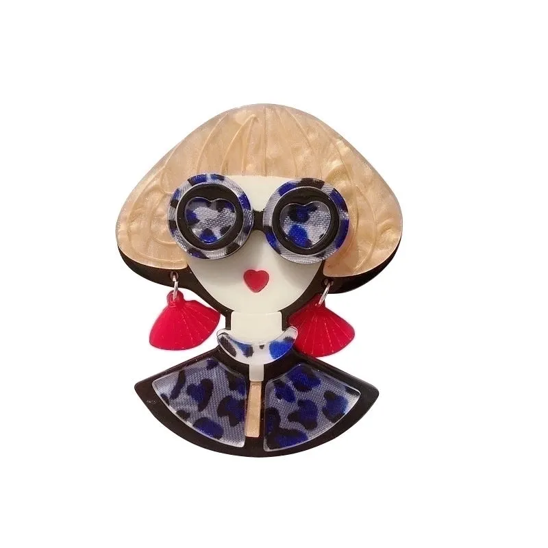 Cute Pin Cartoon Character Arylic Women'S Brooches