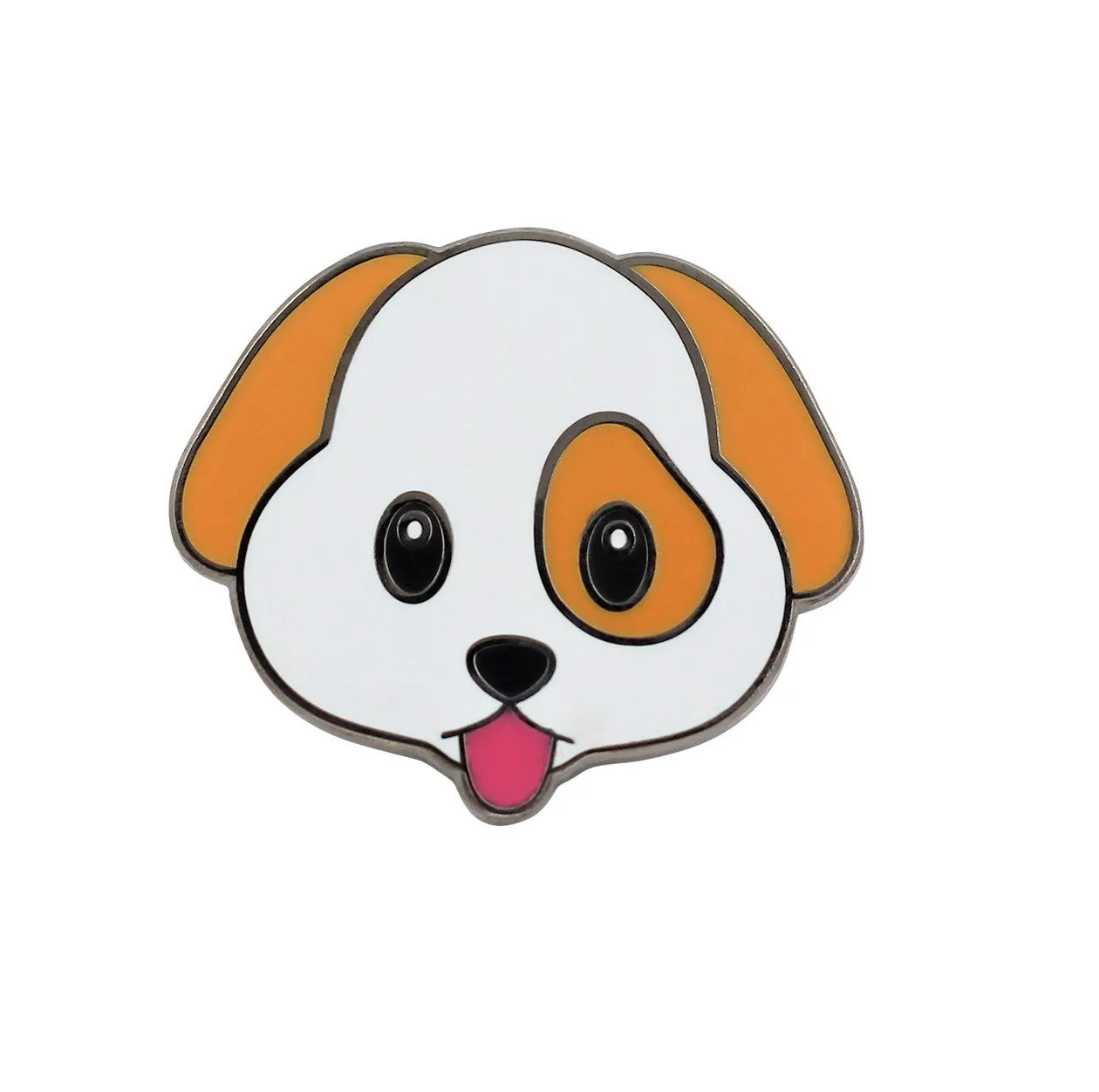 Cute Puppy Emoji – Enamel Dog Pin for your Life