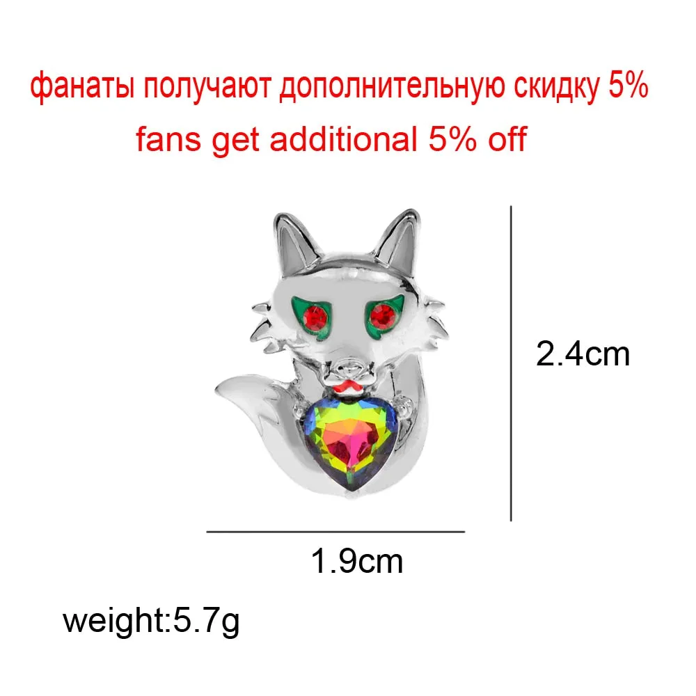 Cute Small Fox Brooches For Women
