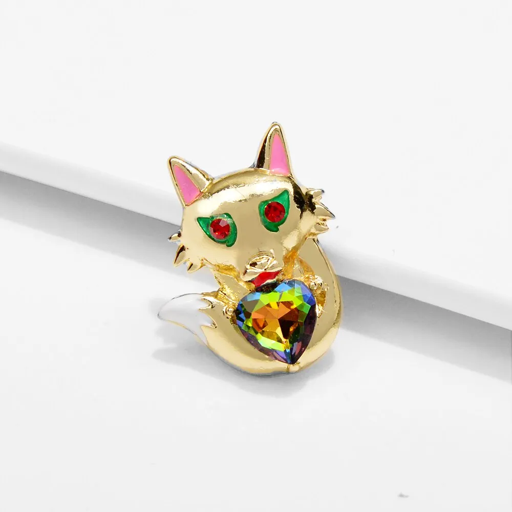 Cute Small Fox Brooches For Women