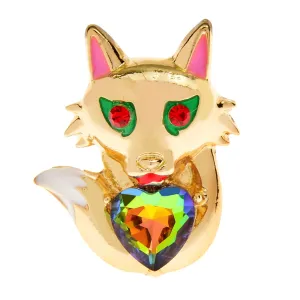 Cute Small Fox Brooches For Women