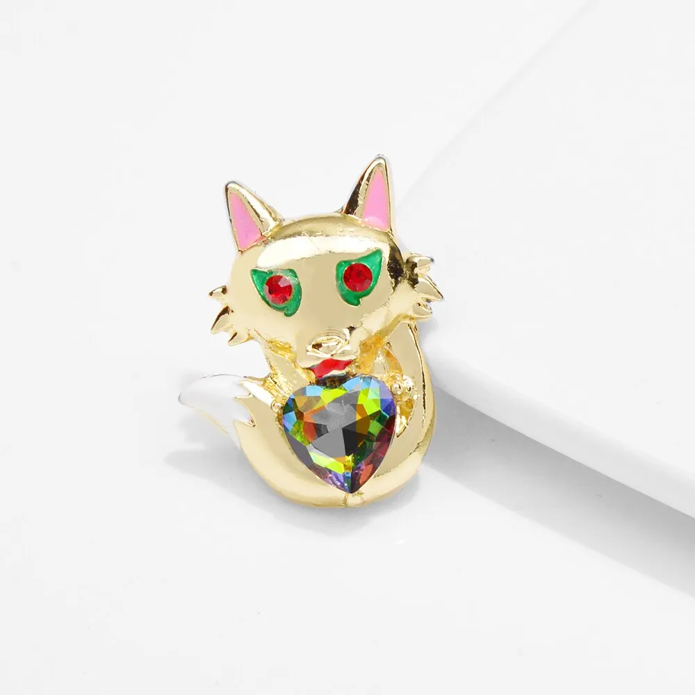 Cute Small Fox Brooches For Women