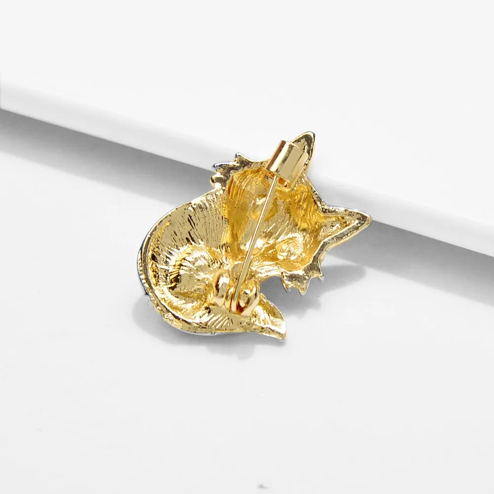 Cute Small Fox Brooches For Women