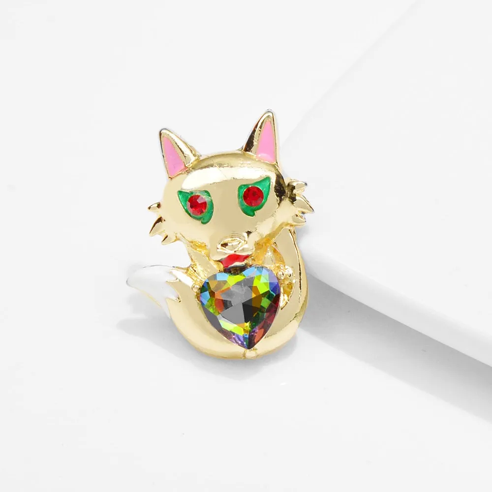 Cute Small Fox Brooches For Women