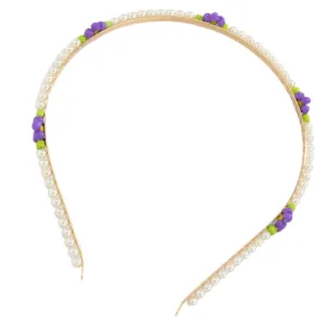 Daisy Pearl Headband for Women Elegant Floral Hairpiece with Artificial Pearls Wedding Hair Accessories for Teens Stylish Headband for Special Occasions