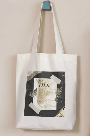Dancing with our hands tied Aesthetic Taylor Swift White Tote Bag with Zipper