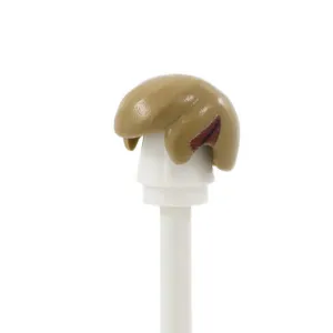 Dark Blonde Classic Short Hair with Custom Printed Elf Ears (Various Skin Tones Available for Ear Colour) - Custom Printed Minifigure Hair