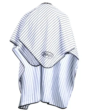 dbhpro Professional Hairdressing Salon and Barber Cape with Adjustable Snap Closure For Hair Stylist - Waterproof, Bleach proof, 51x71 inches, Black and White