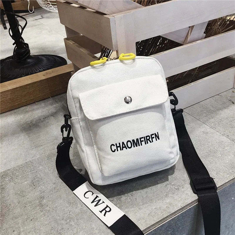 deanwangkt  Small Canvas Bag Women's Crossbody Shoulder Bags for Women Messenger Coin Purse Cartoon Cell Phone Shoulder Bags Phone Handbags
