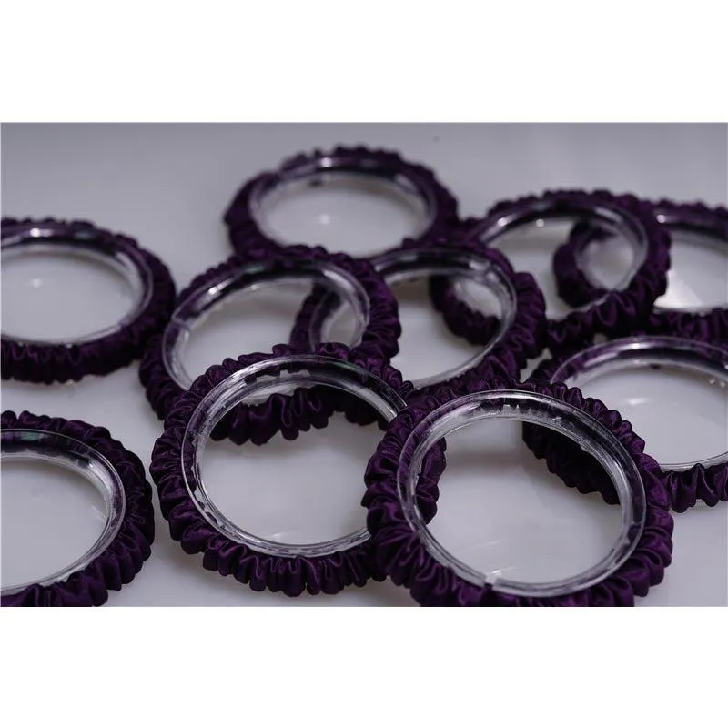 Deep Purple silk scrunchies mini