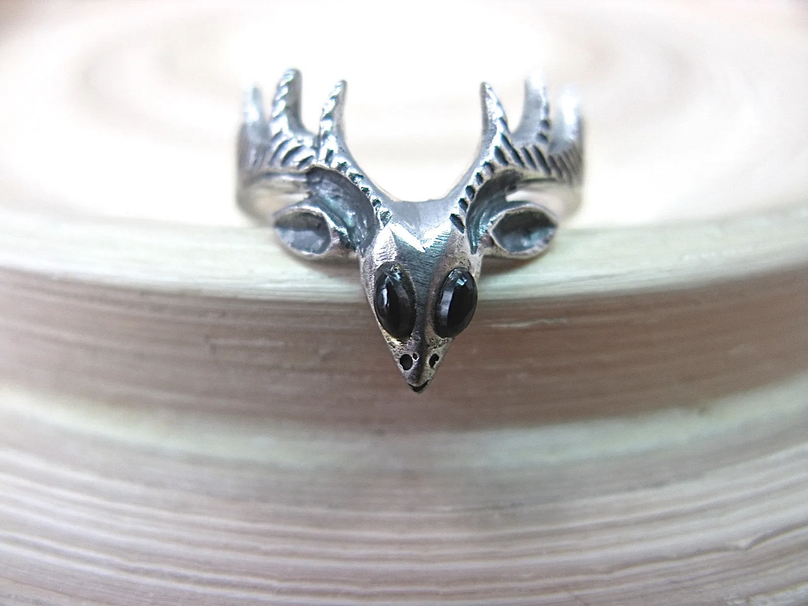 Deer Reindeer Ring in 925 Sterling Silver