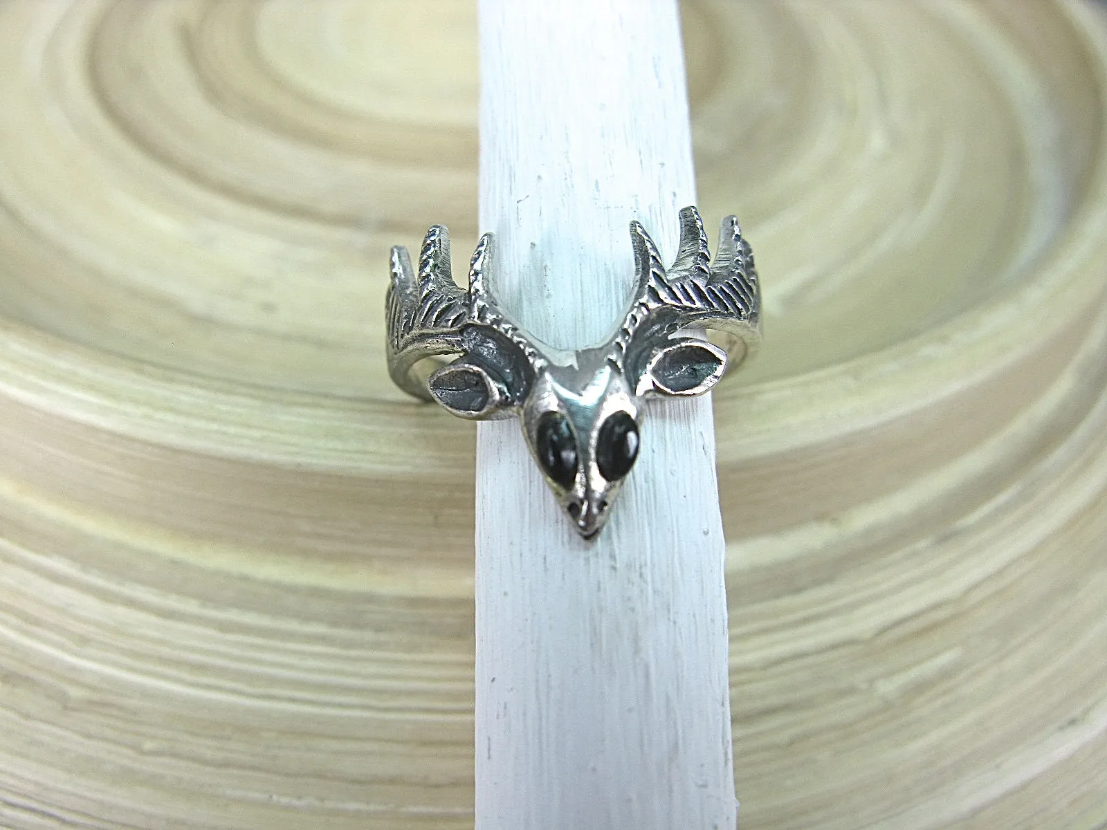 Deer Reindeer Ring in 925 Sterling Silver