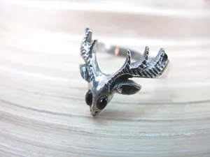 Deer Reindeer Ring in 925 Sterling Silver