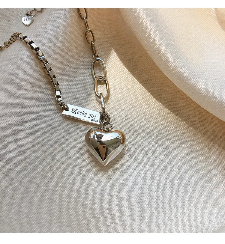 Delicate Handmade Silver Color Love Heart Anklet Bracelet for Women